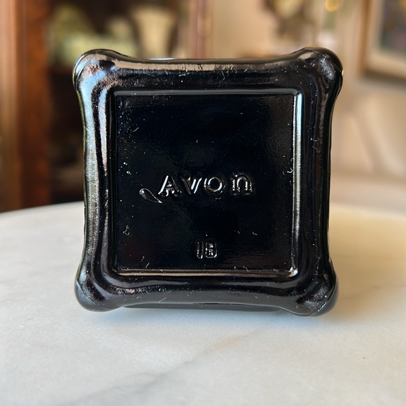 Vintage 1970 Avon Pot Belly Stove Bravo After Shave Black Glass Decanter Bottle - Picture 7 of 9